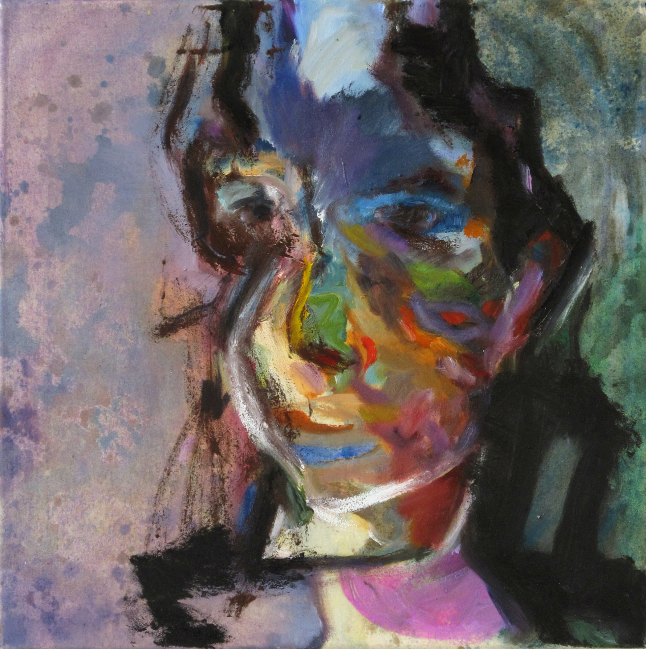 Selbstporträt | Acryl und Öl auf Leinwand, 40 x 40 cm, 2011