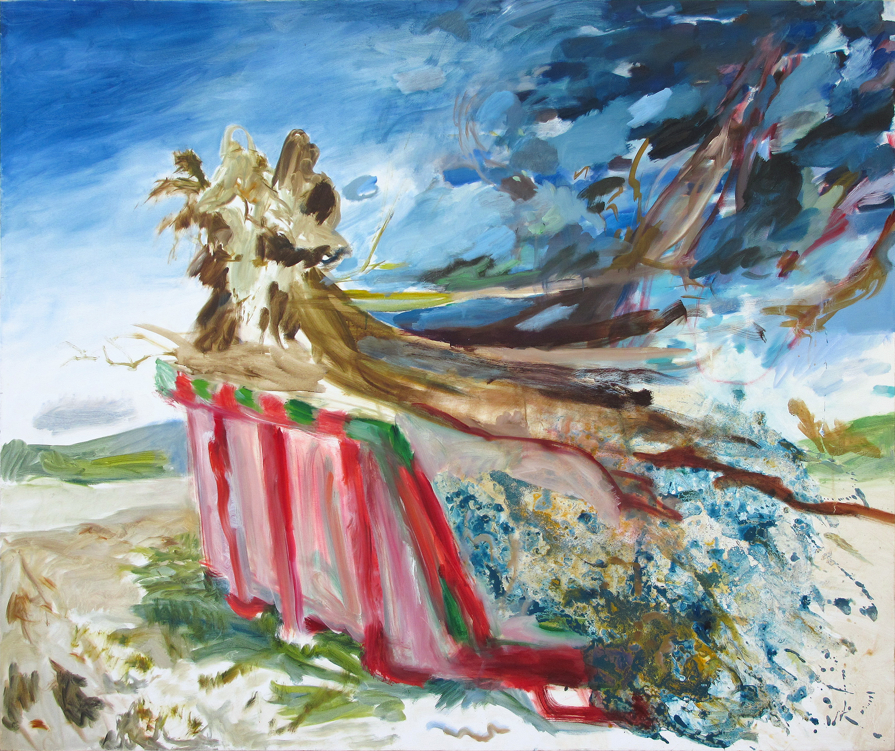Suzanna Treumann | Daphne, dumped, Öl und Acylic auf leinwand, 150 x 180 cm 2008-2011