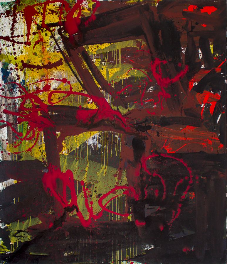 Ter Hell | Bild an Joe Cockers Todestag, 210 x 180 cm, 2014, Mischtechnik auf Leinwand