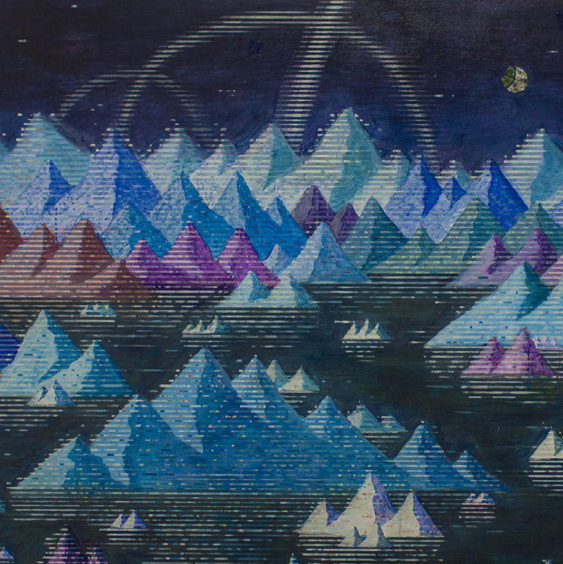 Walter Yu & Ilias Vasilos - Digital Mountains, 130 x 180 cm, 2019, Ausschnitt+