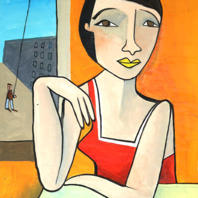 Girl In The Window, 2020, 80 x 57 cm