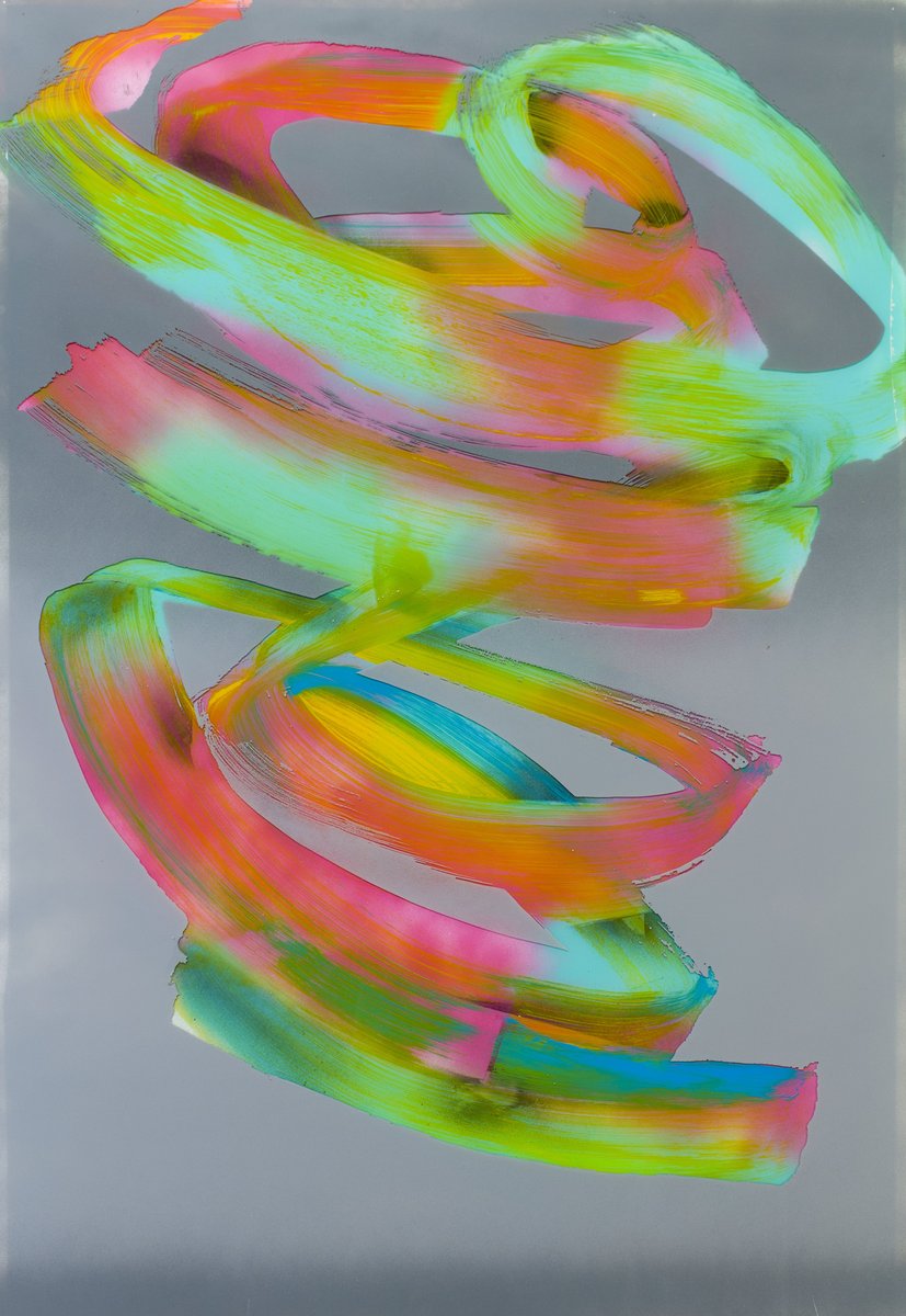 Becker Schmitz – OT (G2), 2021, 100 x 70 cm, Mischtechnik auf Glas