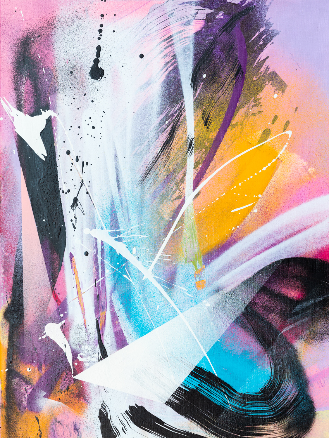 Julia Benz – Lumen | 2022, 80 x 60 x 2 cm, Acryl und Sprühfarbe auf Leinwand